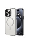 iPhone 15 Pro Max Uyumlu Mat Arka Yüzey Wireless Şarj Özellikli Zore Flet Magsafe Kılıf-Titany iPhone 15 Pro Max Uyumlu Mat Arka Yüzey Wireless Şarj Özellikli Zore Flet Magsafe Kılıf-Titany