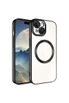 iPhone 15 Uyumlu Magsafe Wireless Şarj Özellikli Zore Setro Silikon-Siyah iPhone 15 Uyumlu Magsafe Wireless Şarj Özellikli Zore Setro Silikon-Siyah