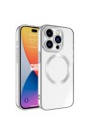 iPhone 15 Pro Uyumlu Magsafe Wireless Şarj Özellikli Zore Setro Silikon-Gümüş iPhone 15 Pro Uyumlu Magsafe Wireless Şarj Özellikli Zore Setro Silikon-Gümüş