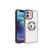 iPhone 11 Uyumlu Kamera Korumalı Logo Gösteren Zore Omega Kılıf-Derin Mor