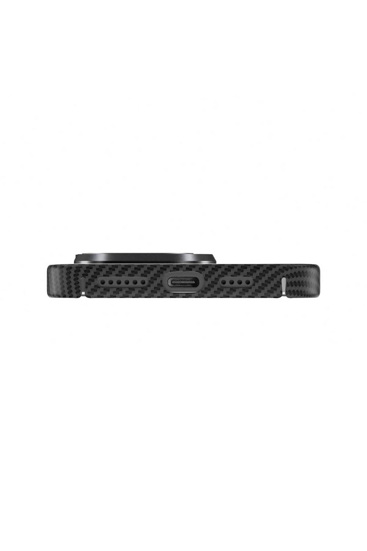 iPhone 15 Pro Zore Magsafe Şarj Özellikli 600D Kevlar Zore Krek Karbon Standlı Kılıf-Siyah iPhone 15 Pro Zore Magsafe Şarj Özellikli 600D Kevlar Zore Krek Karbon Standlı Kılıf-Siyah