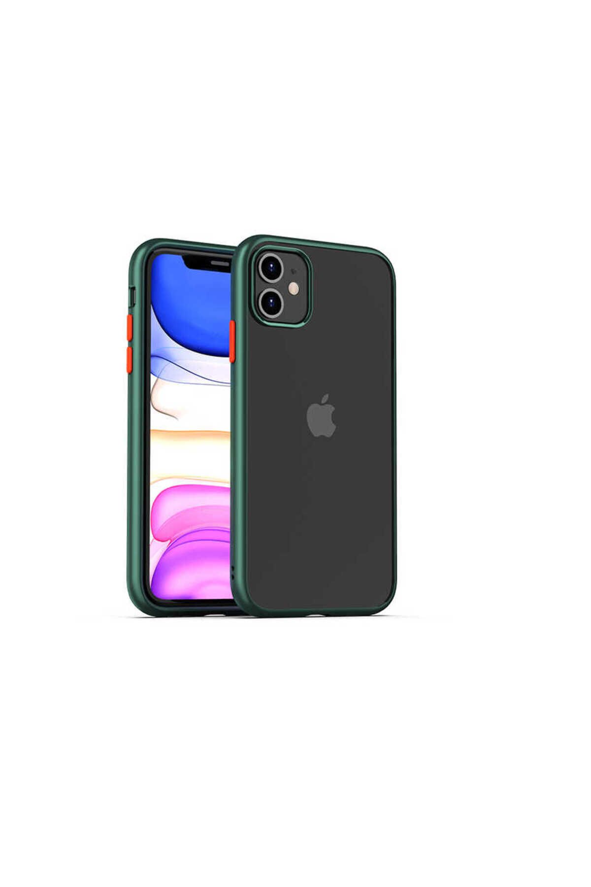 iPhone 11 Uyumlu Zore Hom Silikon-Yeşil