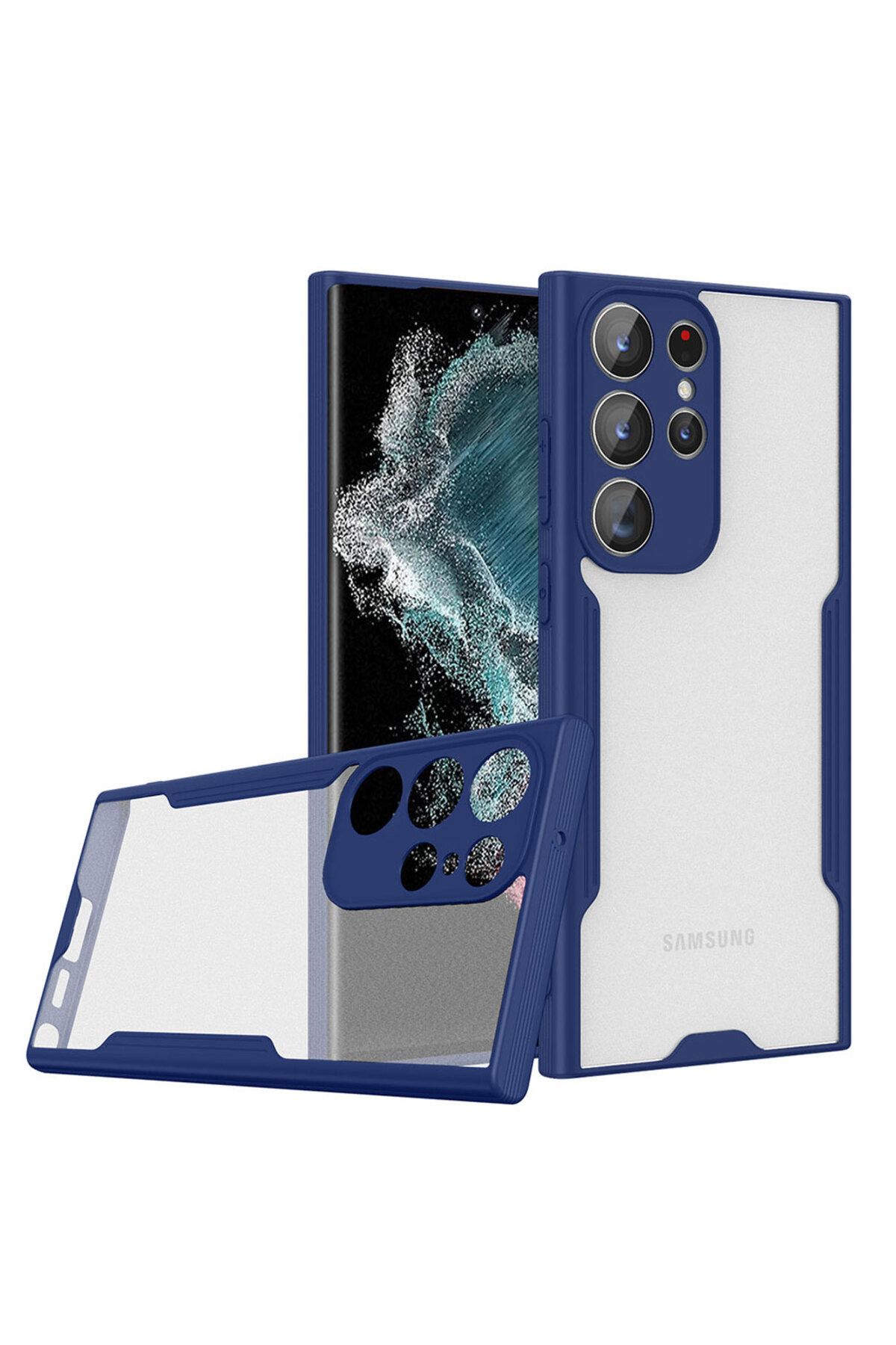 Galaxy S23 Ultra Uyumlu Zore Parfe Kılıf-Lacivert