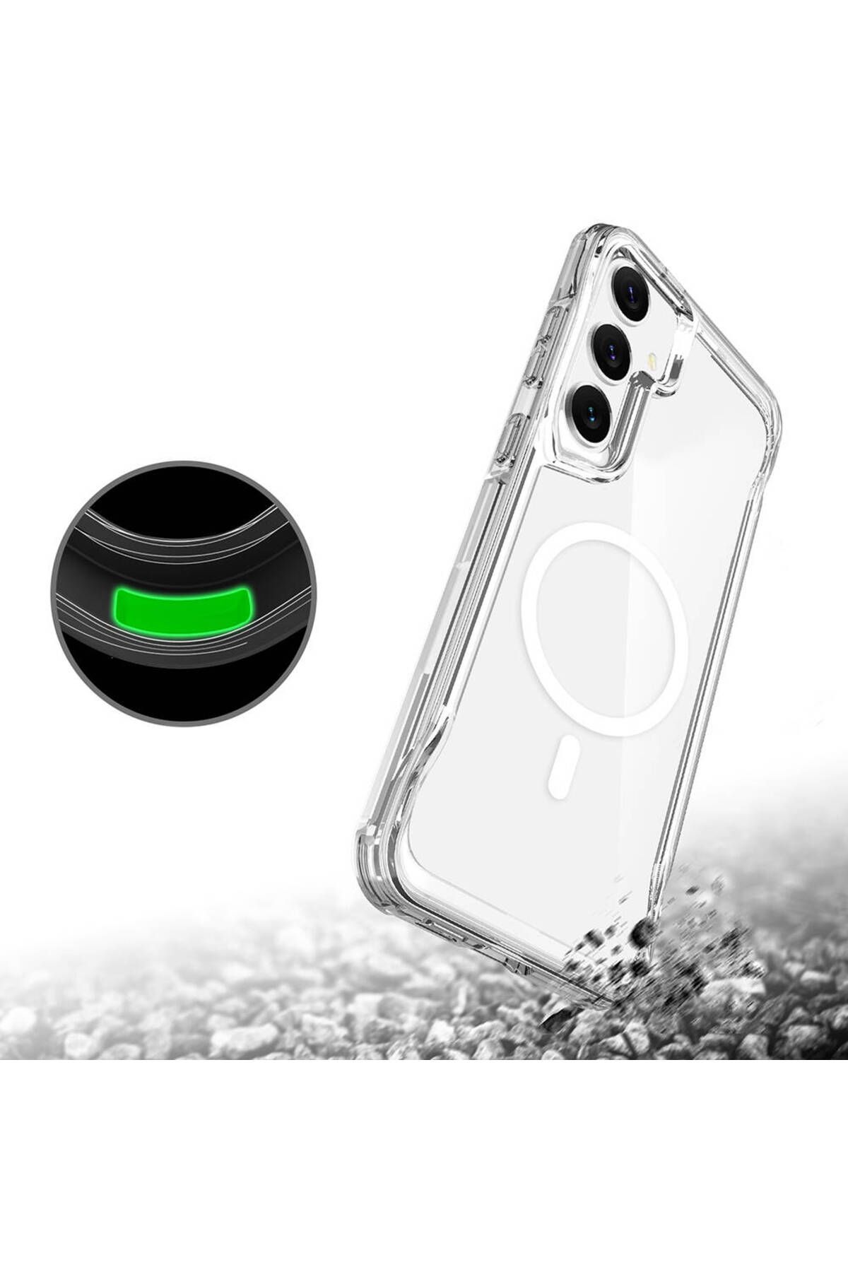 Galaxy S24 Plus Kılıf Zore Magsafe Şarj Özellikli T-Max Magsafe Kapak-Renksiz Galaxy S24 Plus Kılıf Zore Magsafe Şarj Özellikli T-Max Magsafe Kapak-Renksiz
