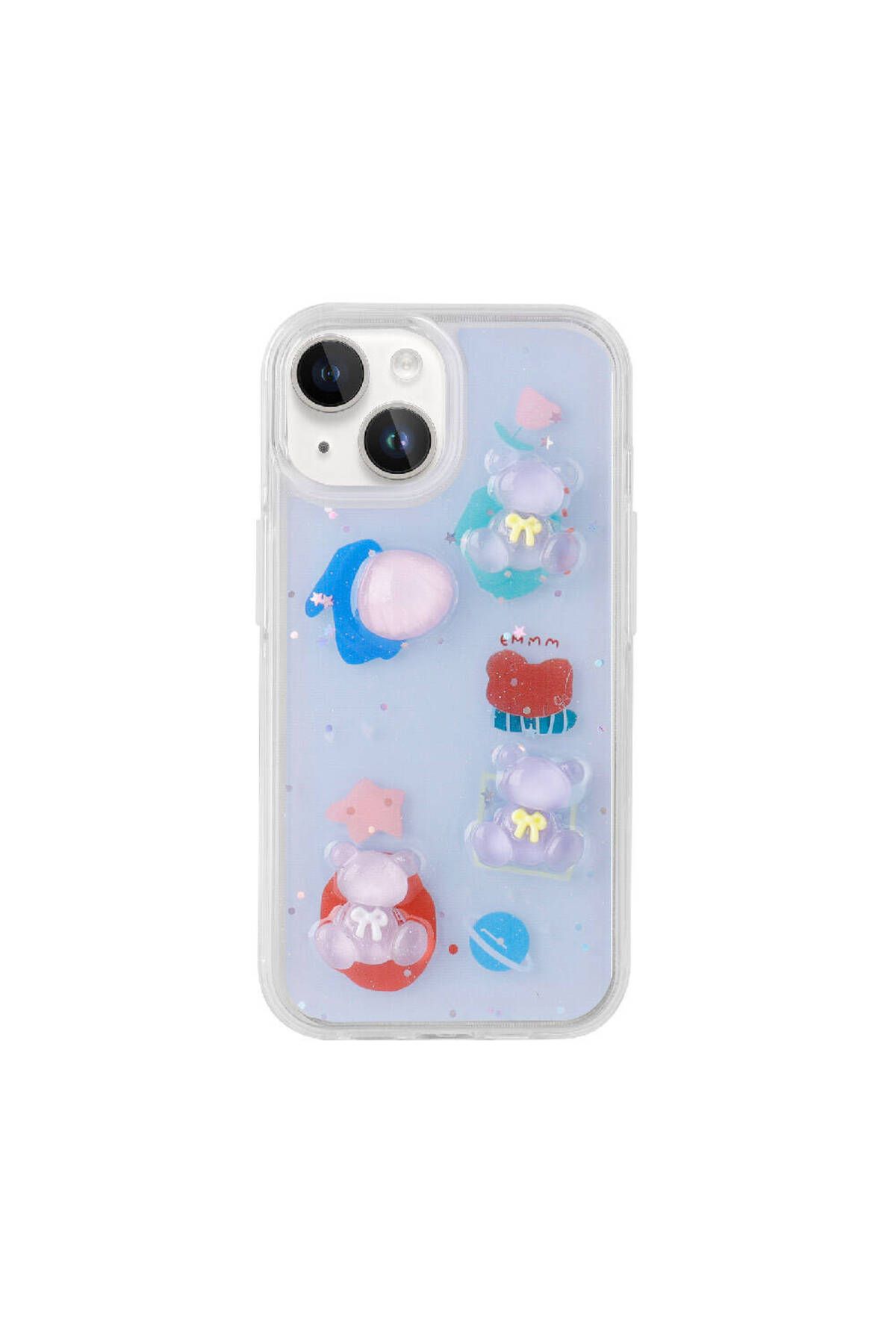 iPhone 15 Uyumlu Kabartma Figürlü Parlak Zore Minimini Silikon Kılıf-Mor iPhone 15 Uyumlu Kabartma Figürlü Parlak Zore Minimini Silikon Kılıf-Mor