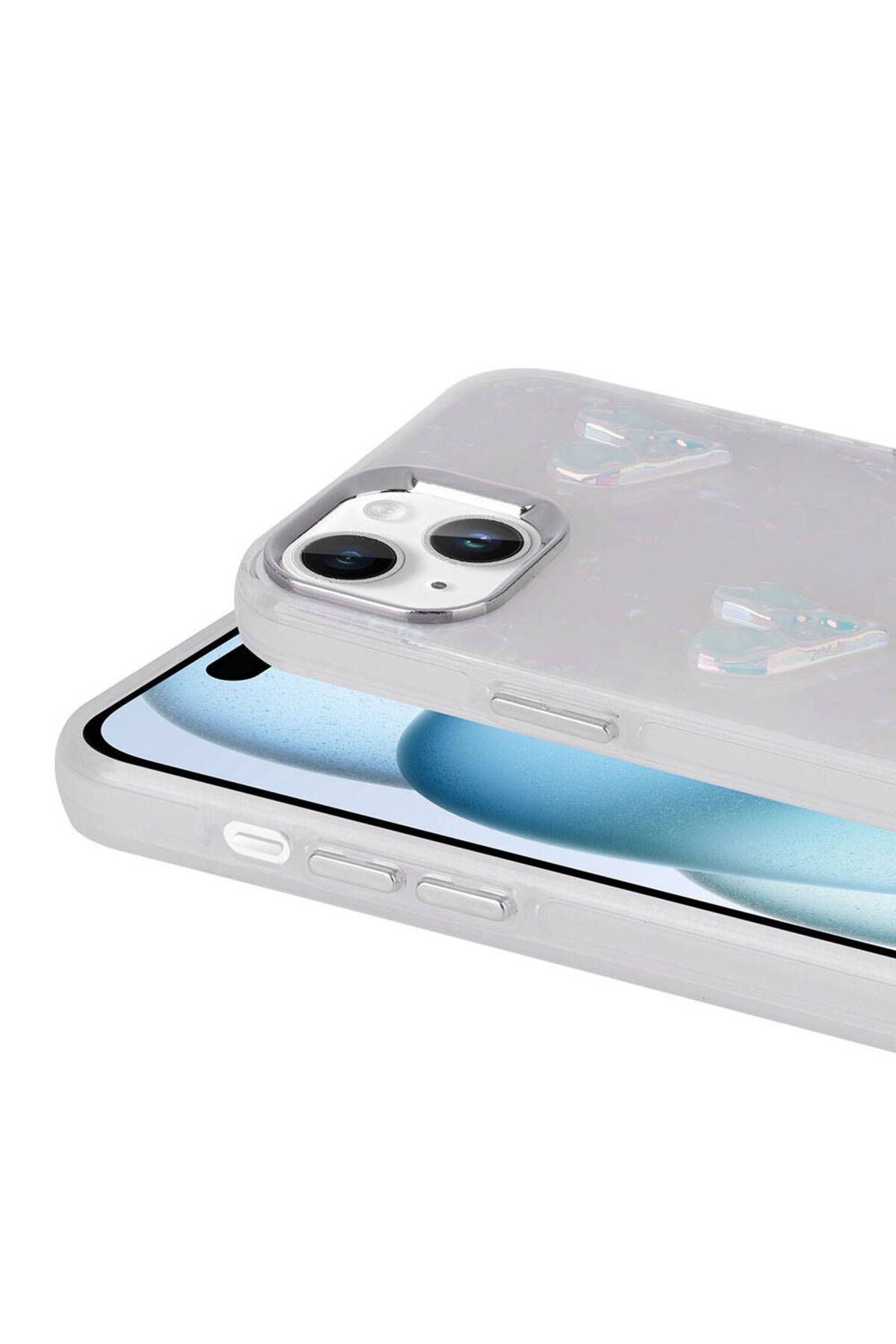 iPhone 15 Uyumlu Kabartma Figürlü Parlak Zore Eralli Silikon Kılıf-Kelebek iPhone 15 Uyumlu Kabartma Figürlü Parlak Zore Eralli Silikon Kılıf-Kelebek