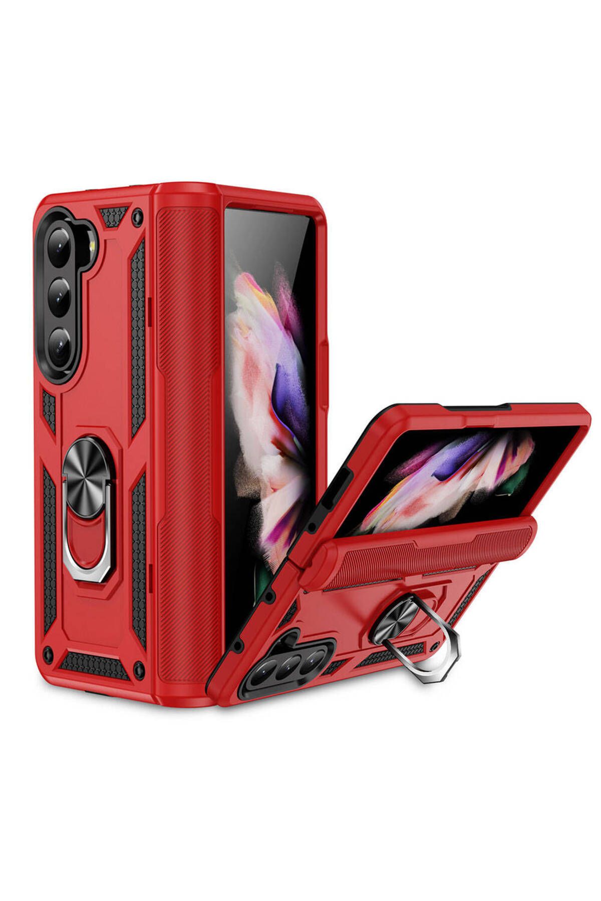 Galaxy Z Fold 5 Uyumlu Zore Vega Kılıf-Kırmızı