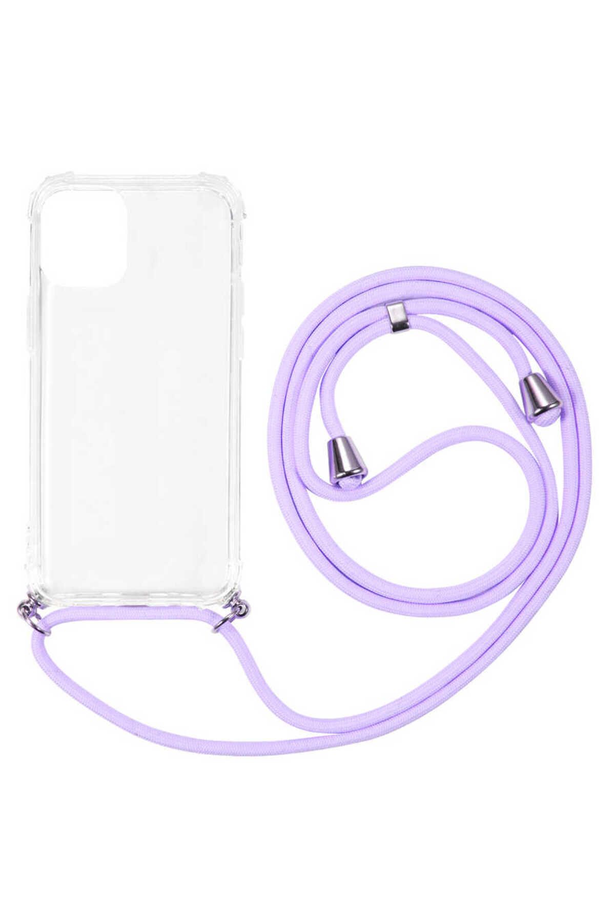 iPhone 12 Mini Uyumlu Zore X-Rop Kılıf-Renksiz