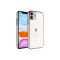 iPhone 11 Uyumlu Sert PC Renkli Çerçeveli Zore Riksos Kılıf-Rose Gold