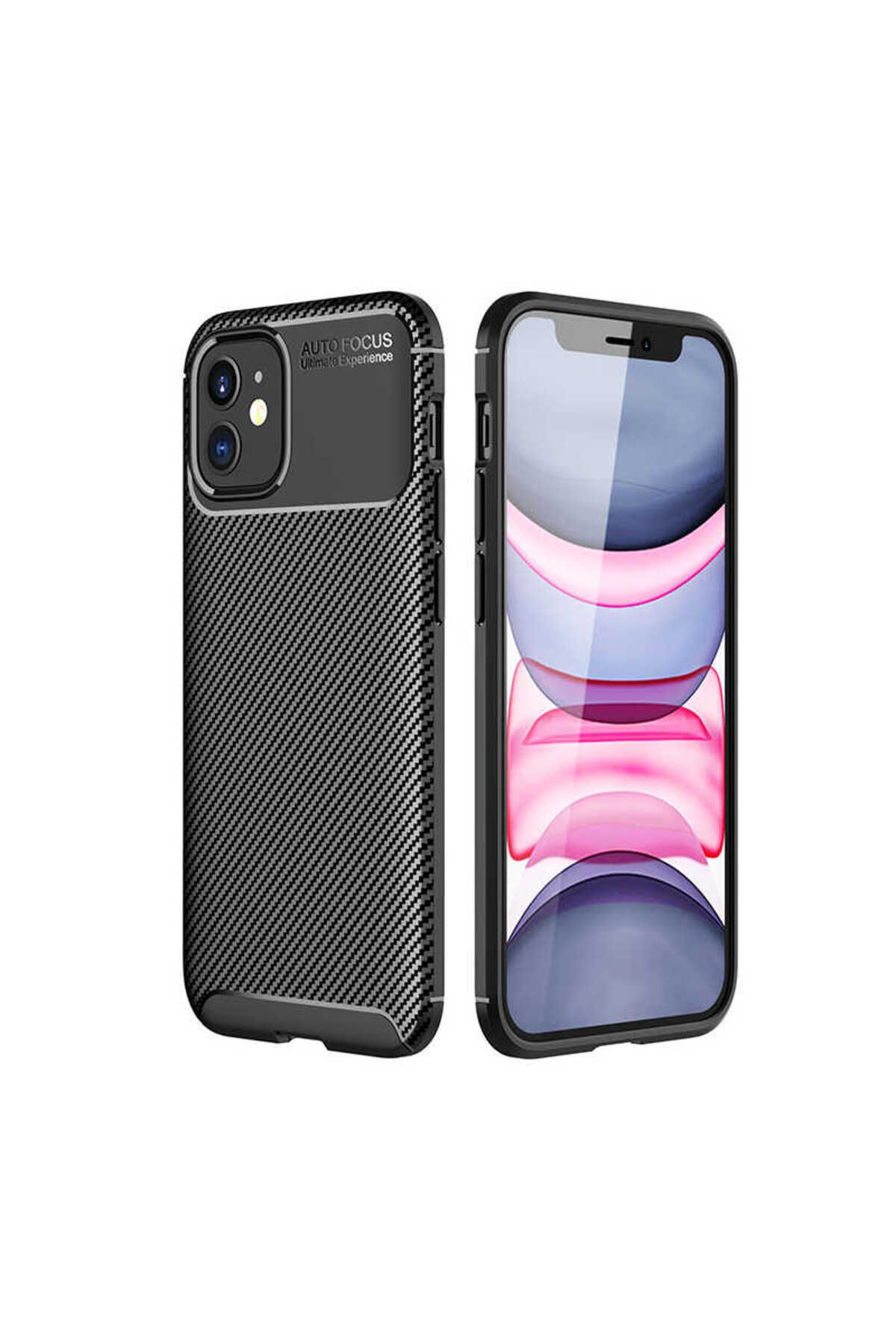 iPhone 12 Mini Uyumlu Zore Negro Silikon Kılıf-Siyah