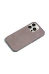 iPhone 15 Pro Uyumlu Zore Mikro Fiber Mimoza Kılıf-Kahverengi iPhone 15 Pro Uyumlu Zore Mikro Fiber Mimoza Kılıf-Kahverengi