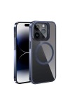iPhone 15 Pro Uyumlu Magsafe Wireless Şarj Özellikli Standlı Zore Klon Kılıf-Lacivert iPhone 15 Pro Uyumlu Magsafe Wireless Şarj Özellikli Standlı Zore Klon Kılıf-Lacivert