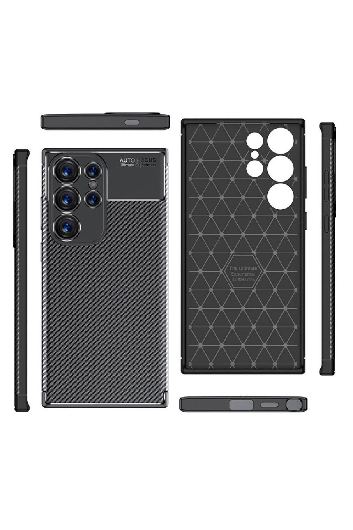 Galaxy S24 Ultra Uyumlu Zore Negro Silikon Kılıf-Siyah