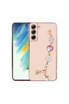 Galaxy S21 FE Uyumlu El Tutamaçlı Kamera Korumalı Zore Taka Silikon Kılıf-Pembe Galaxy S21 FE Uyumlu El Tutamaçlı Kamera Korumalı Zore Taka Silikon Kılıf-Pembe
