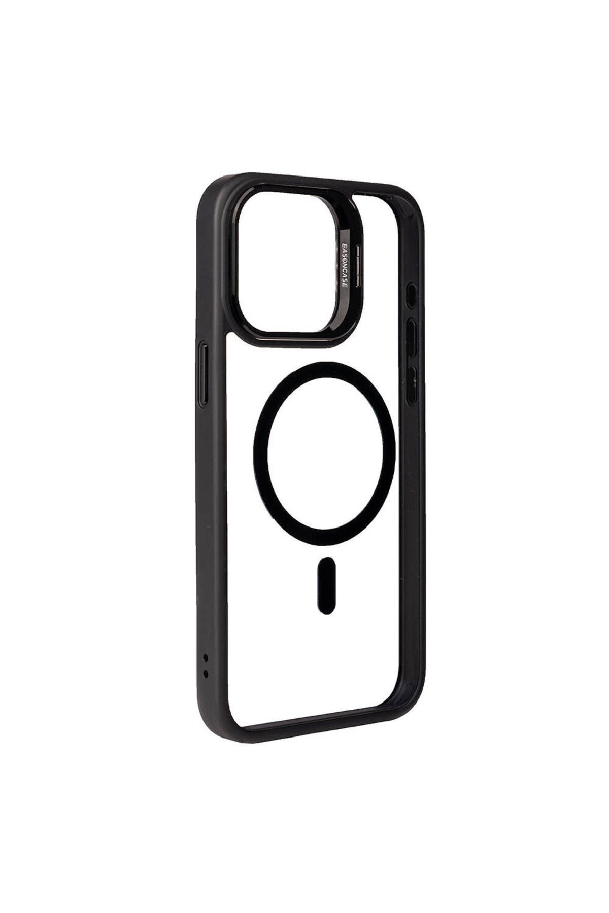 iPhone 15 Pro Uyumlu Magsafe Wireless Şarj Özellikli Standlı Zore Magsafe Klon LCSMX-li Kılıf-La iPhone 15 Pro Uyumlu Magsafe Wireless Şarj Özellikli Standlı Zore Magsafe Klon LCSMX-li Kılıf-La