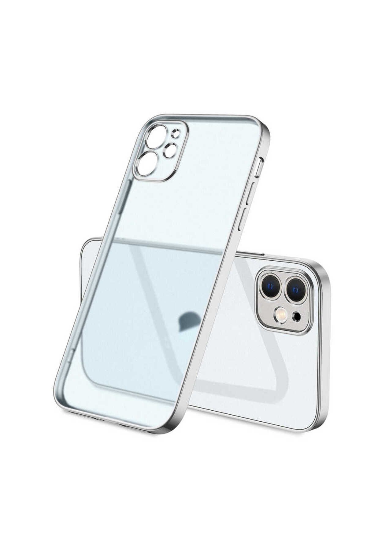 iPhone 11 Uyumlu Zore Mat Gbox Kılıf-Gümüş