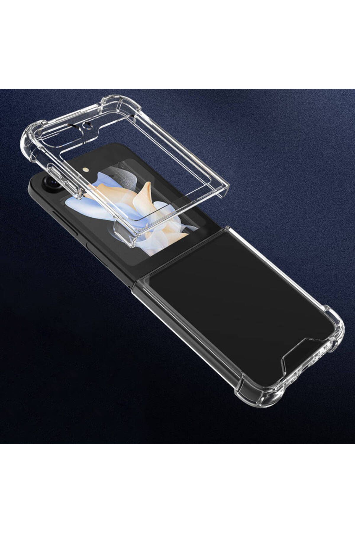 Galaxy Z Flip 5 Uyumlu Zore Nitro Anti Shock Silikon-Renksiz