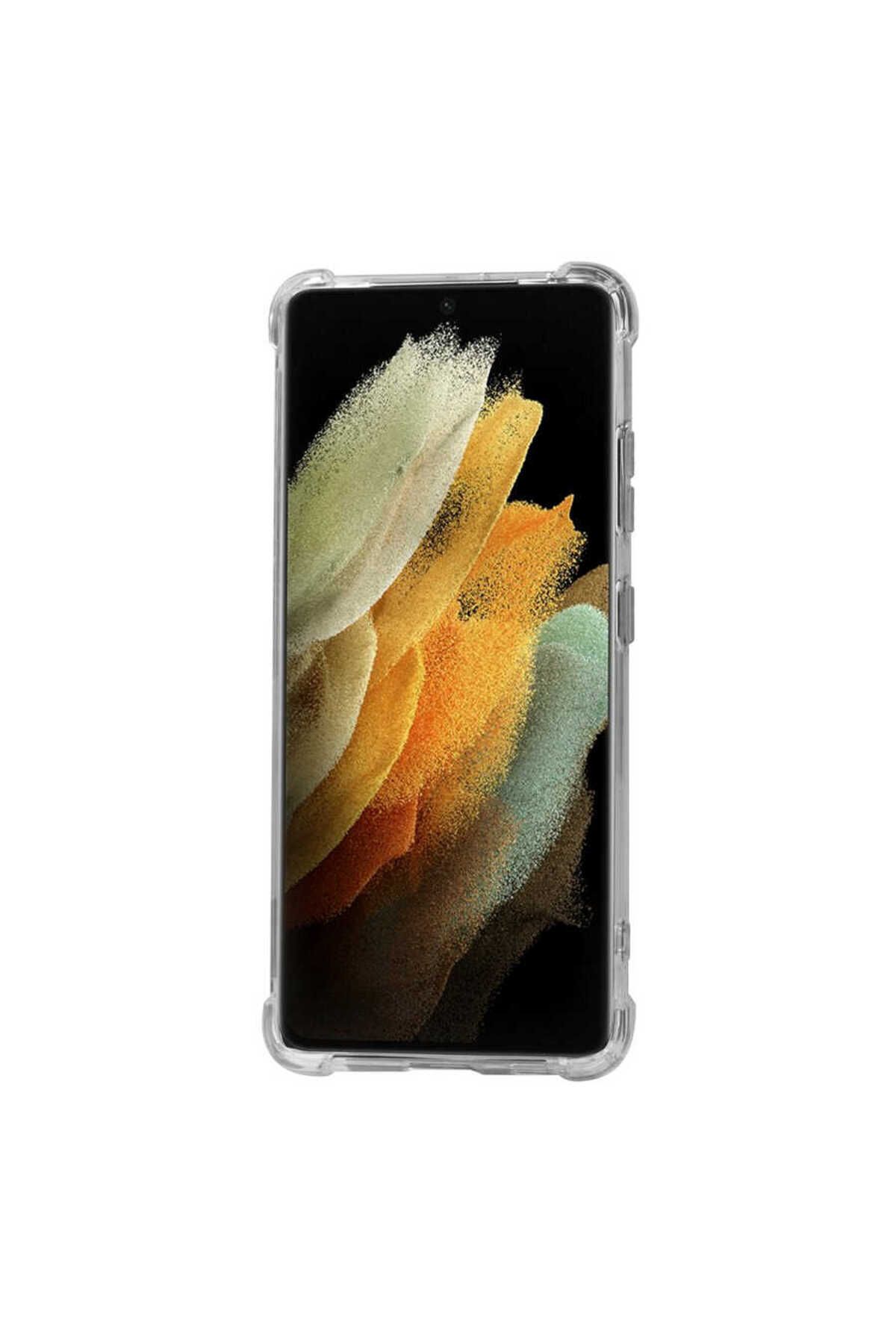 Galaxy S21 Ultra Uyumlu Zore Standlı Süper Silikon Kılıf-Renksiz Galaxy S21 Ultra Uyumlu Zore Standlı Süper Silikon Kılıf-Renksiz