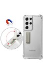 Galaxy S21 Ultra Uyumlu Zore Standlı Süper Silikon Kılıf-Renksiz Galaxy S21 Ultra Uyumlu Zore Standlı Süper Silikon Kılıf-Renksiz