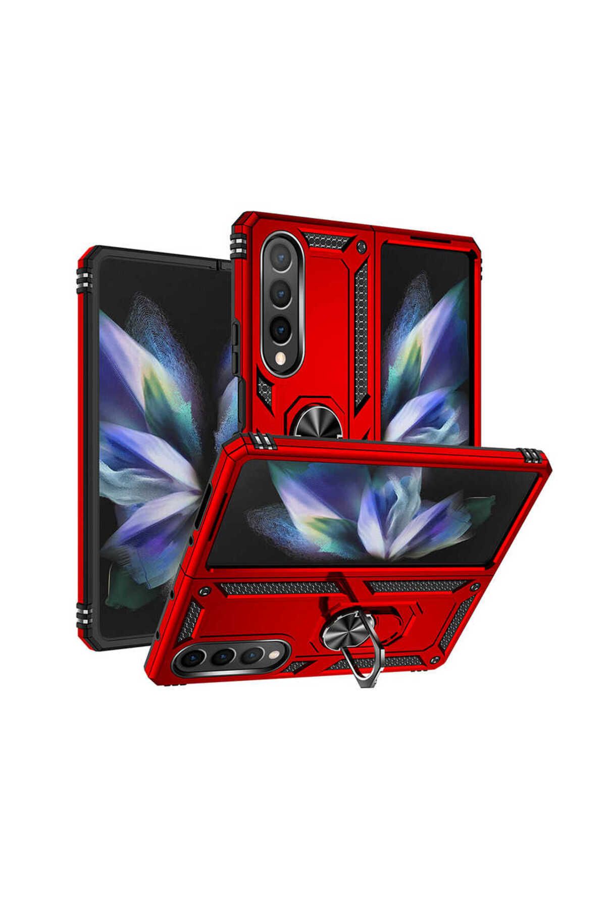Galaxy Z Fold 4 Uyumlu Zore Vega Kılıf-Kırmızı