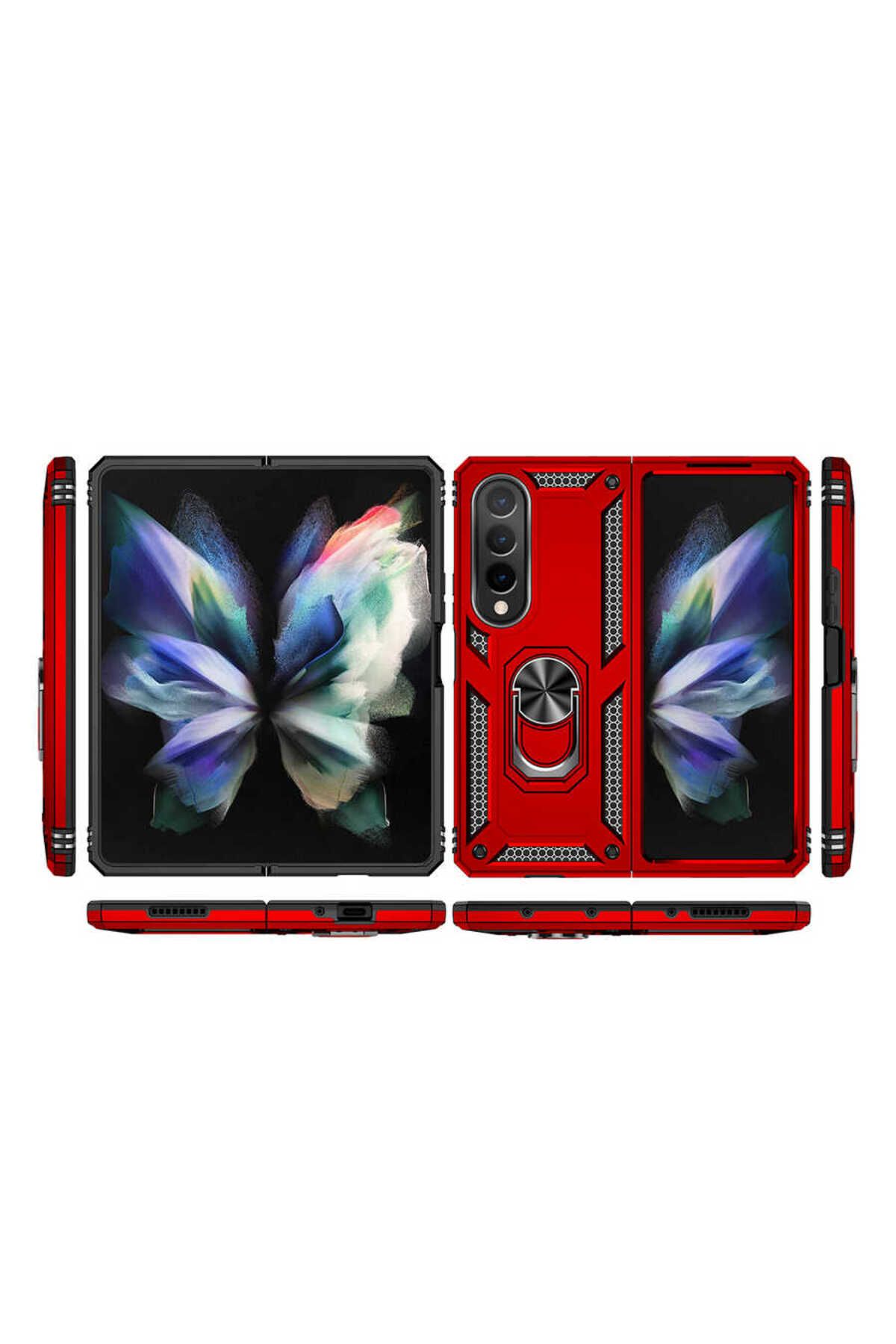 Galaxy Z Fold 4 Uyumlu Zore Vega Kılıf-Kırmızı