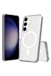 Galaxy S24 Plus Uyumlu Zore Magsafe Şarj Özellikli Şeffaf Sert PC Zore Embos Kılıf-Renksiz Galaxy S24 Plus Uyumlu Zore Magsafe Şarj Özellikli Şeffaf Sert PC Zore Embos Kılıf-Renksiz