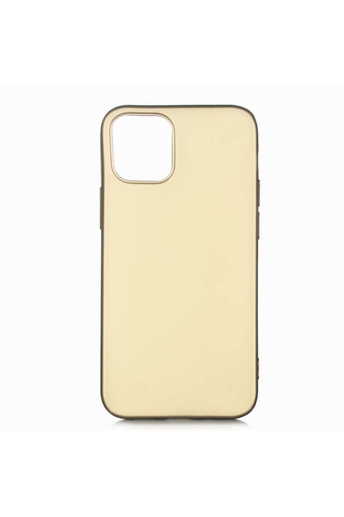 iPhone 12 Mini Uyumlu Zore Premier Silikon Kılıf-Gold