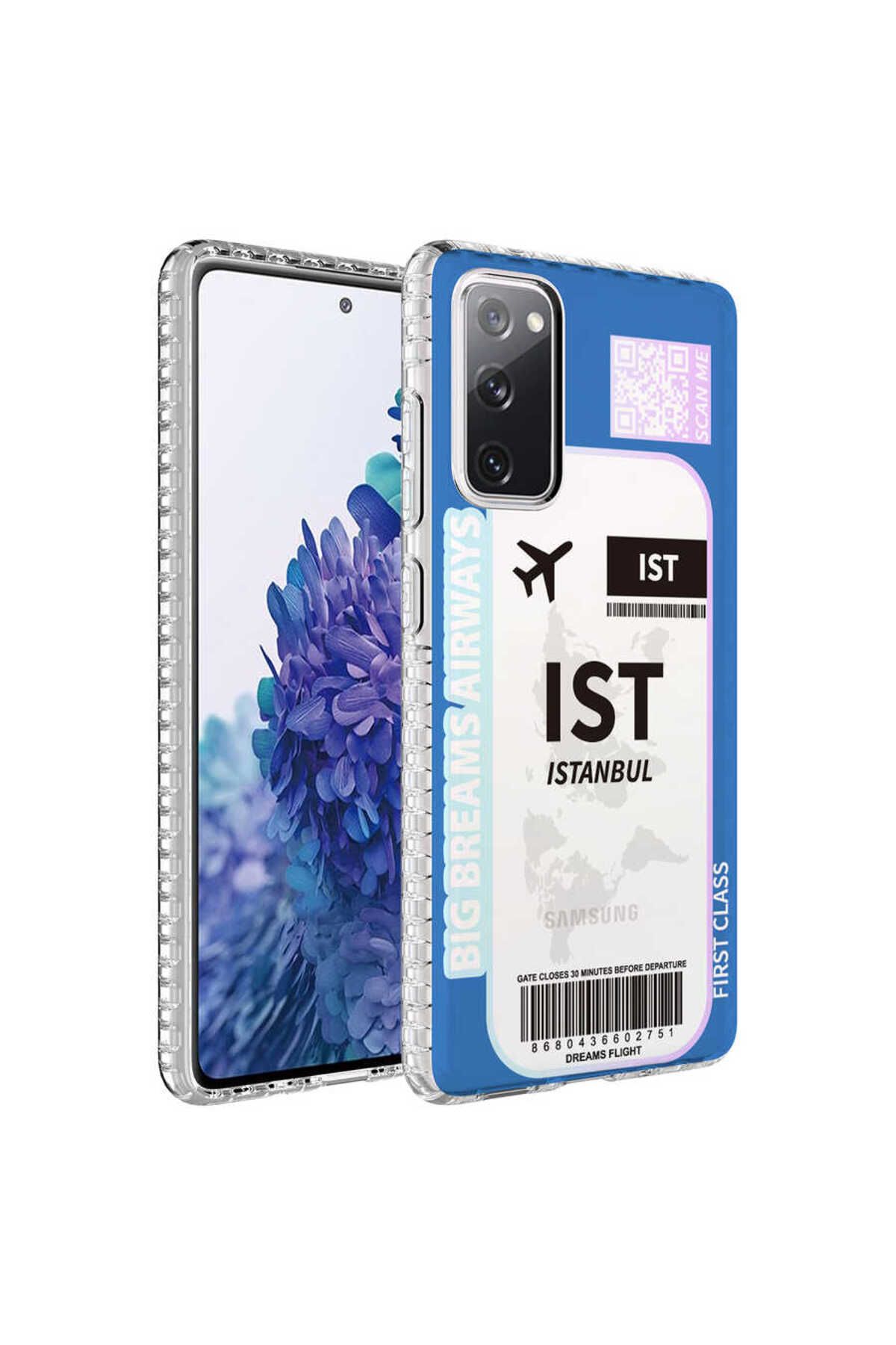Galaxy S20 FE Uyumlu Airbag Kenarlı Renkli Desenli Silikon Zore Elegans Kılıf-NO4