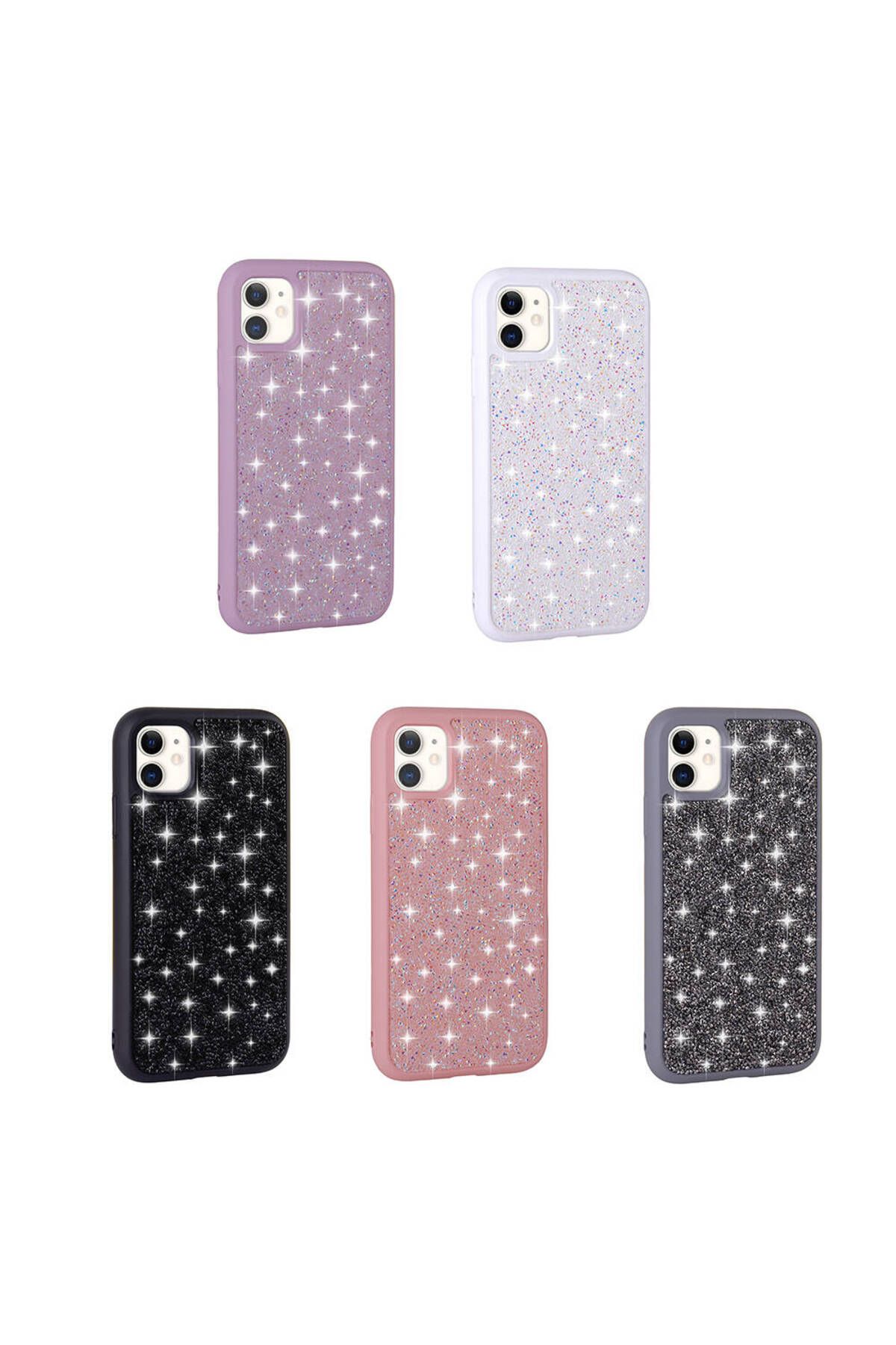 iPhone 11 Uyumlu Parlak Taşlı Tasarım Pırlanta Zore Kılıf-Pembe