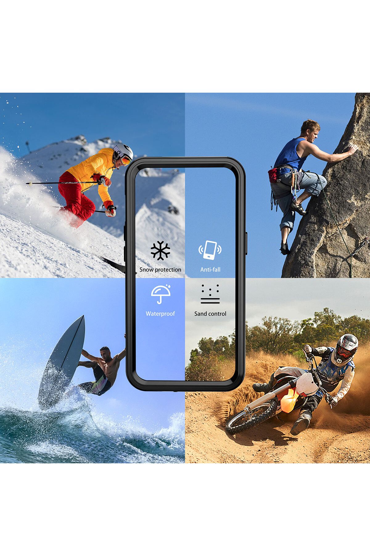 Galaxy S23 Ultra Uyumlu 1-1 Su Geçirmez Uyumlu-Siyah