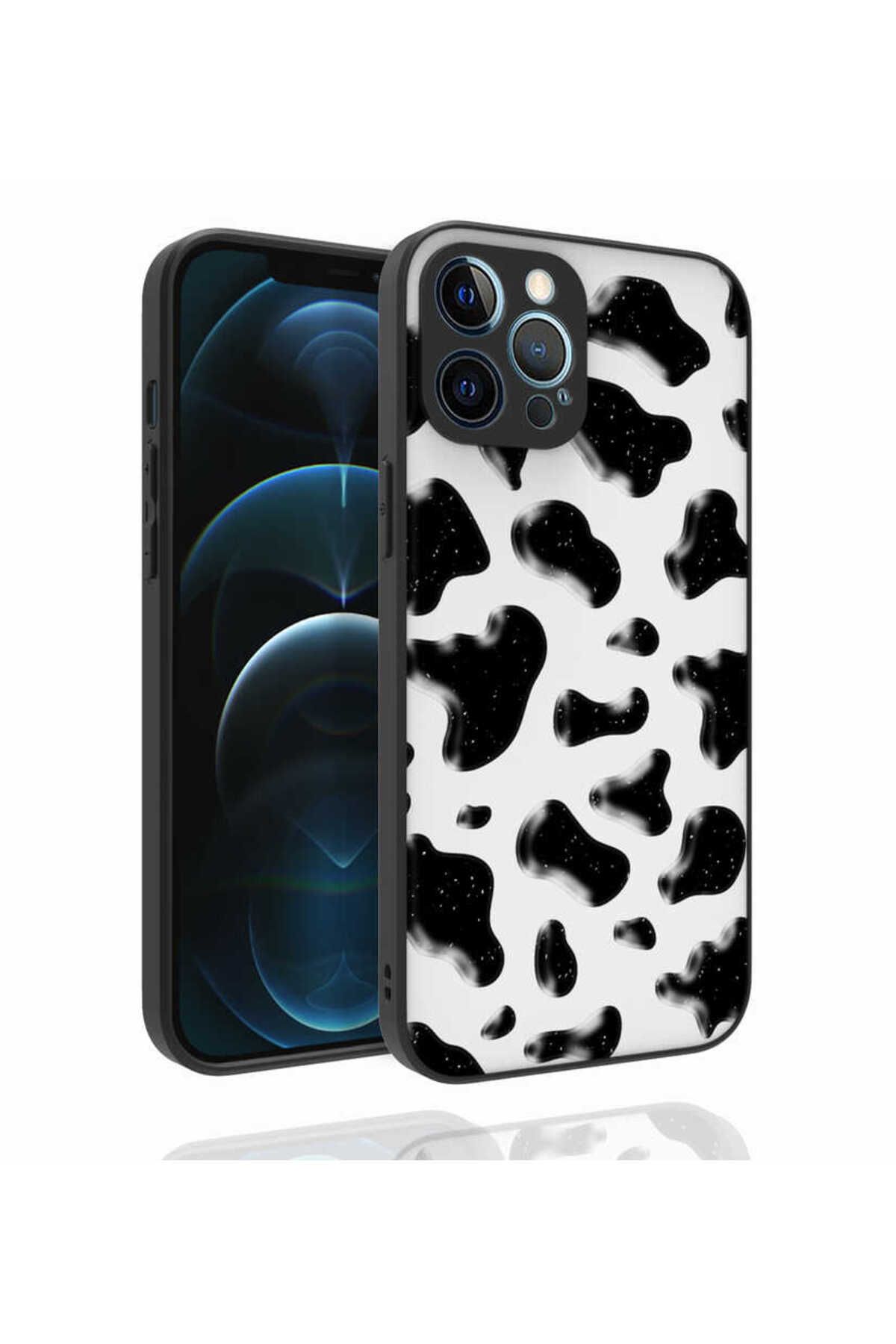 iPhone 12 Pro Max Uyumlu Desenli Kamera Korumalı Parlak Zore Nora Kılıf-NO2