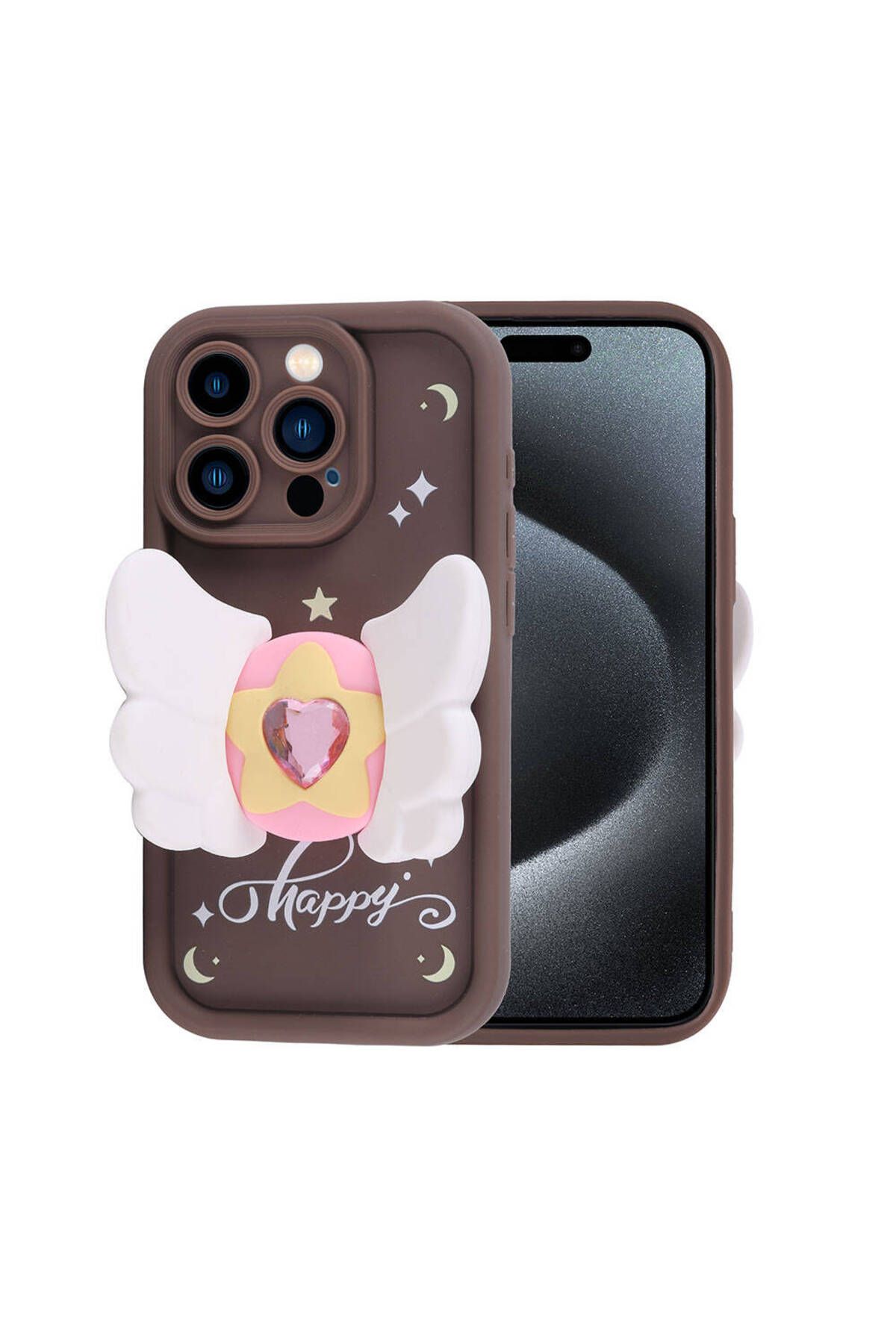 iPhone 15 Pro Max Kılıf Kamera Korumalı Figür Tasarımlı Zore Kapya Kapak-Pembe Açık iPhone 15 Pro Max Kılıf Kamera Korumalı Figür Tasarımlı Zore Kapya Kapak-Pembe Açık