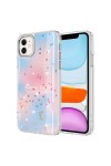 iPhone 11 Uyumlu Simli Desenli Parlak Zore Task Kılıf-Mavi iPhone 11 Uyumlu Simli Desenli Parlak Zore Task Kılıf-Mavi