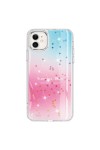 iPhone 11 Uyumlu Simli Desenli Parlak Zore Task Kılıf-Mavi iPhone 11 Uyumlu Simli Desenli Parlak Zore Task Kılıf-Mavi