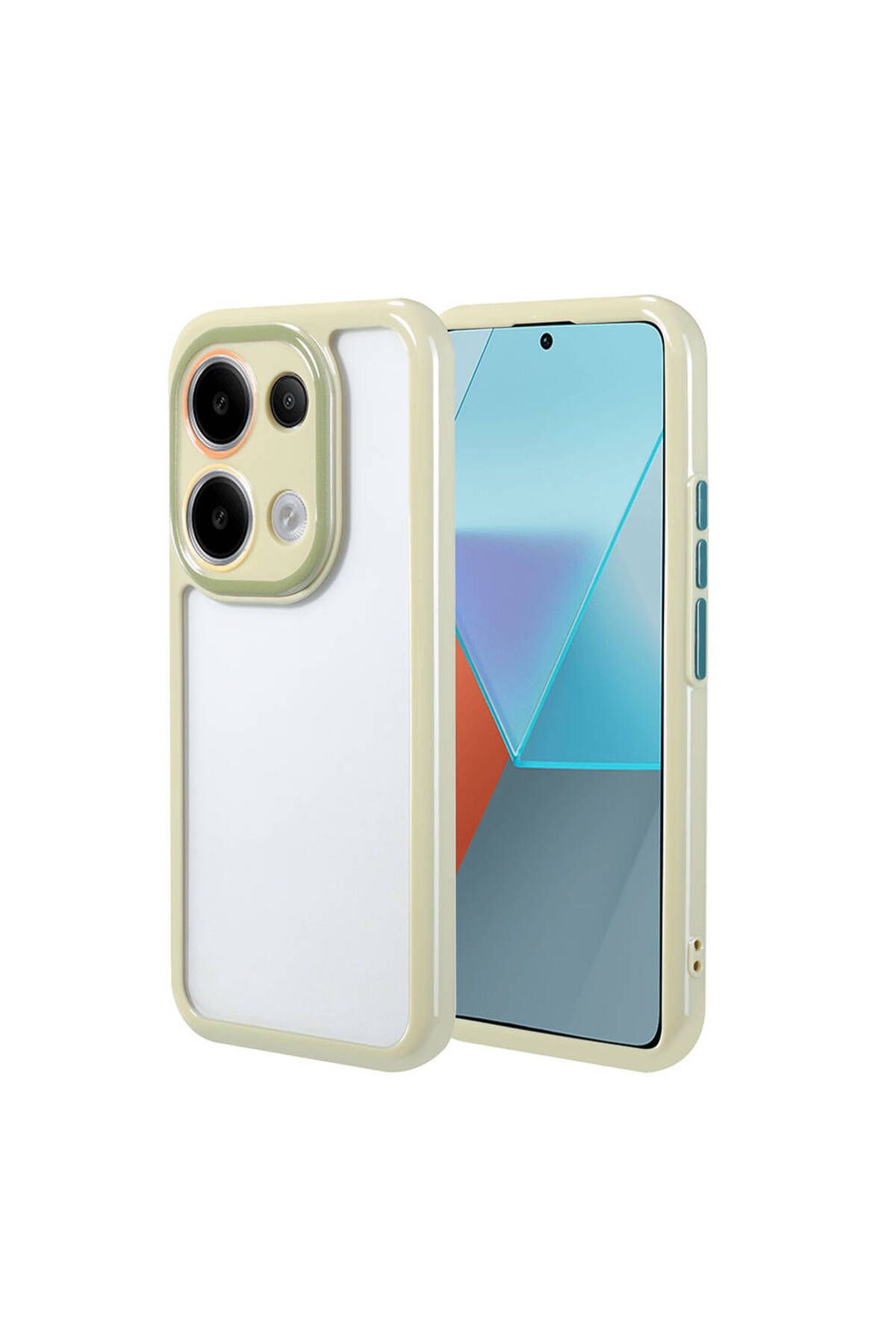 Xiaomi Redmi Note 13 Pro 4G Kılıf Kamera Korumalı Renkli Kenar ve Çerçeve Tasarımlı Zore Vitamin Kap