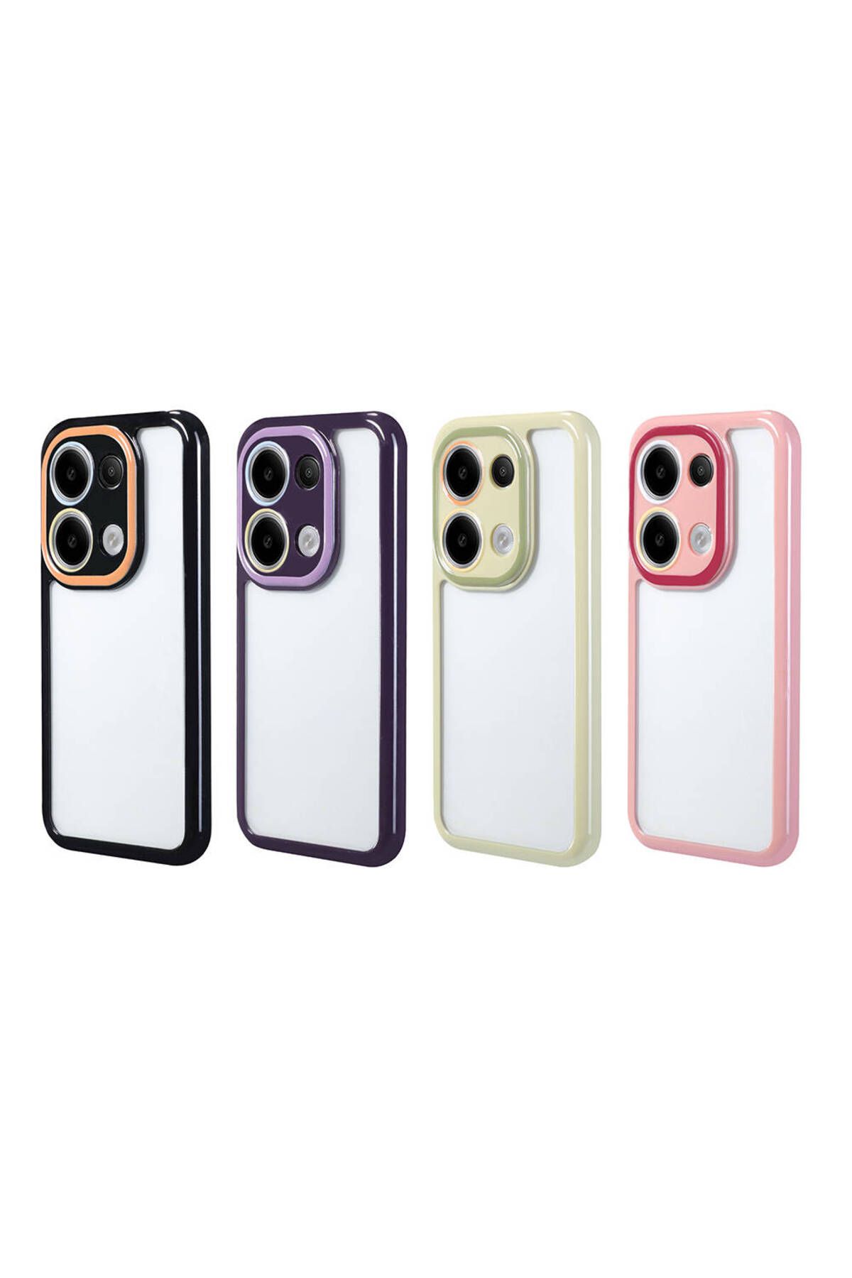 Xiaomi Redmi Note 13 Pro 4G Kılıf Kamera Korumalı Renkli Kenar ve Çerçeve Tasarımlı Zore Vitamin Kap