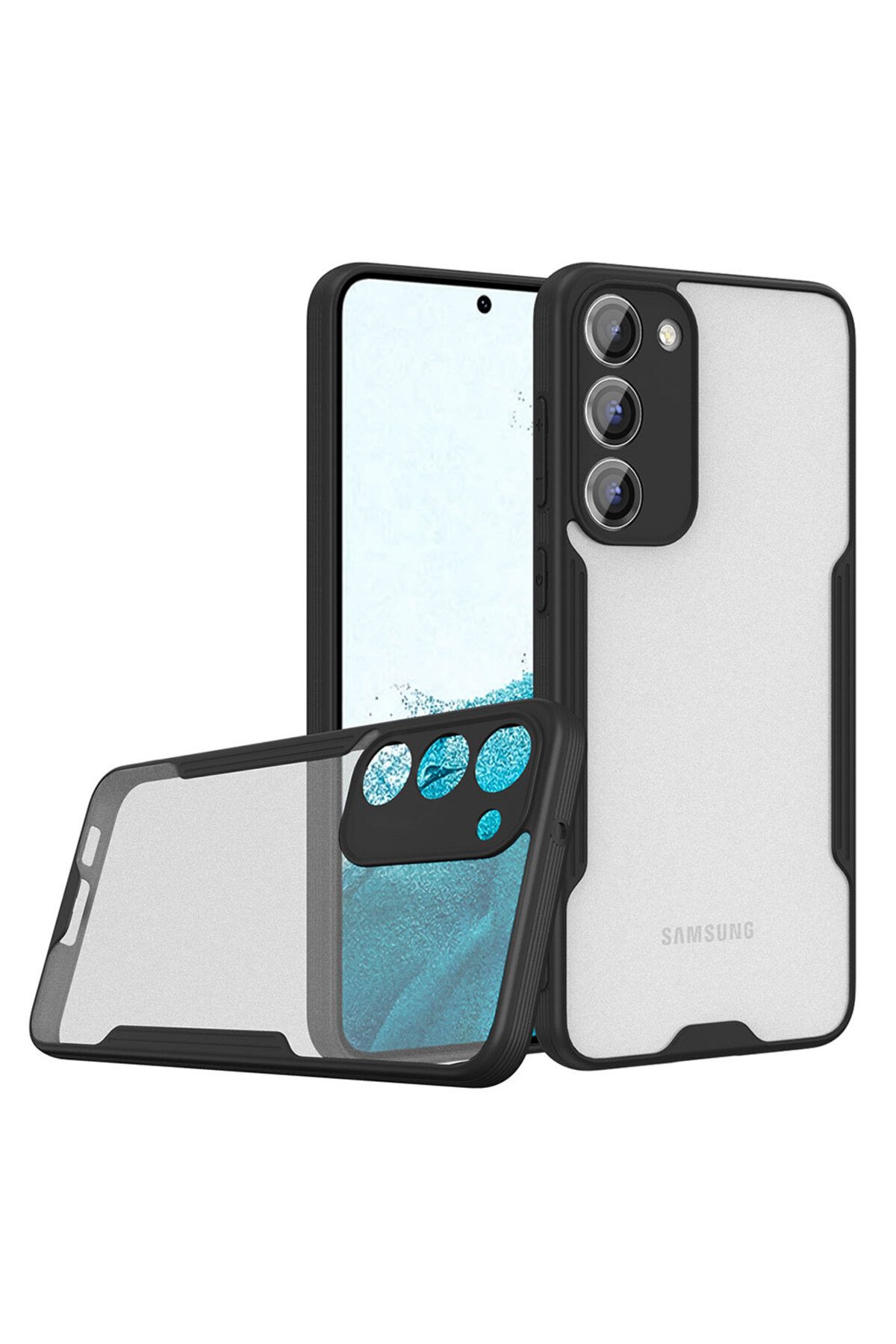 Galaxy S23 Uyumlu Zore Parfe Kılıf-Siyah