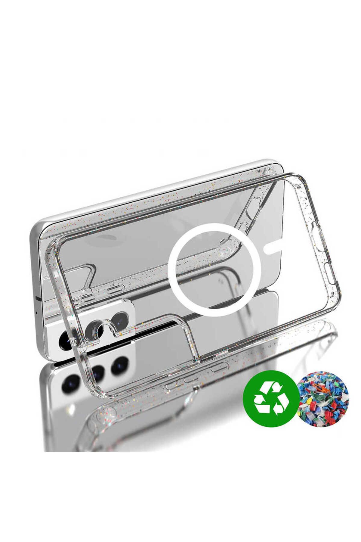 Galaxy S22 Plus Uyumlu Zore Tacsafe Wireless Kılıf-Renksiz