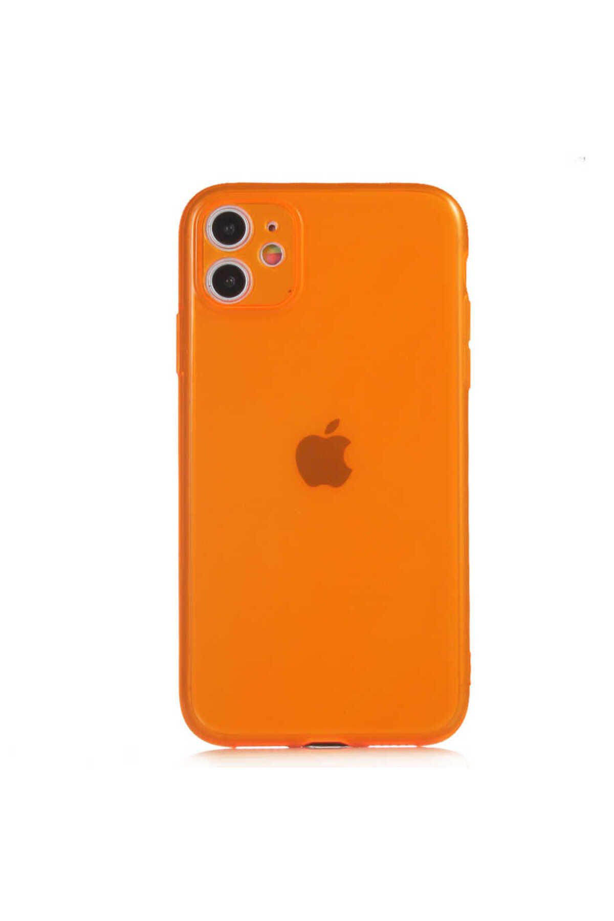 iPhone 11 Uyumlu Zore Mun Silikon-Turuncu