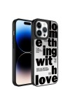 iPhone 14 Pro Uyumlu Aynalı Desenli Kamera Korumalı Parlak Zore Mirror Kılıf-Love iPhone 14 Pro Uyumlu Aynalı Desenli Kamera Korumalı Parlak Zore Mirror Kılıf-Love