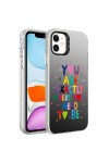 iPhone 11 Uyumlu Desenli Zore Silver Sert Kılıf-You iPhone 11 Uyumlu Desenli Zore Silver Sert Kılıf-You