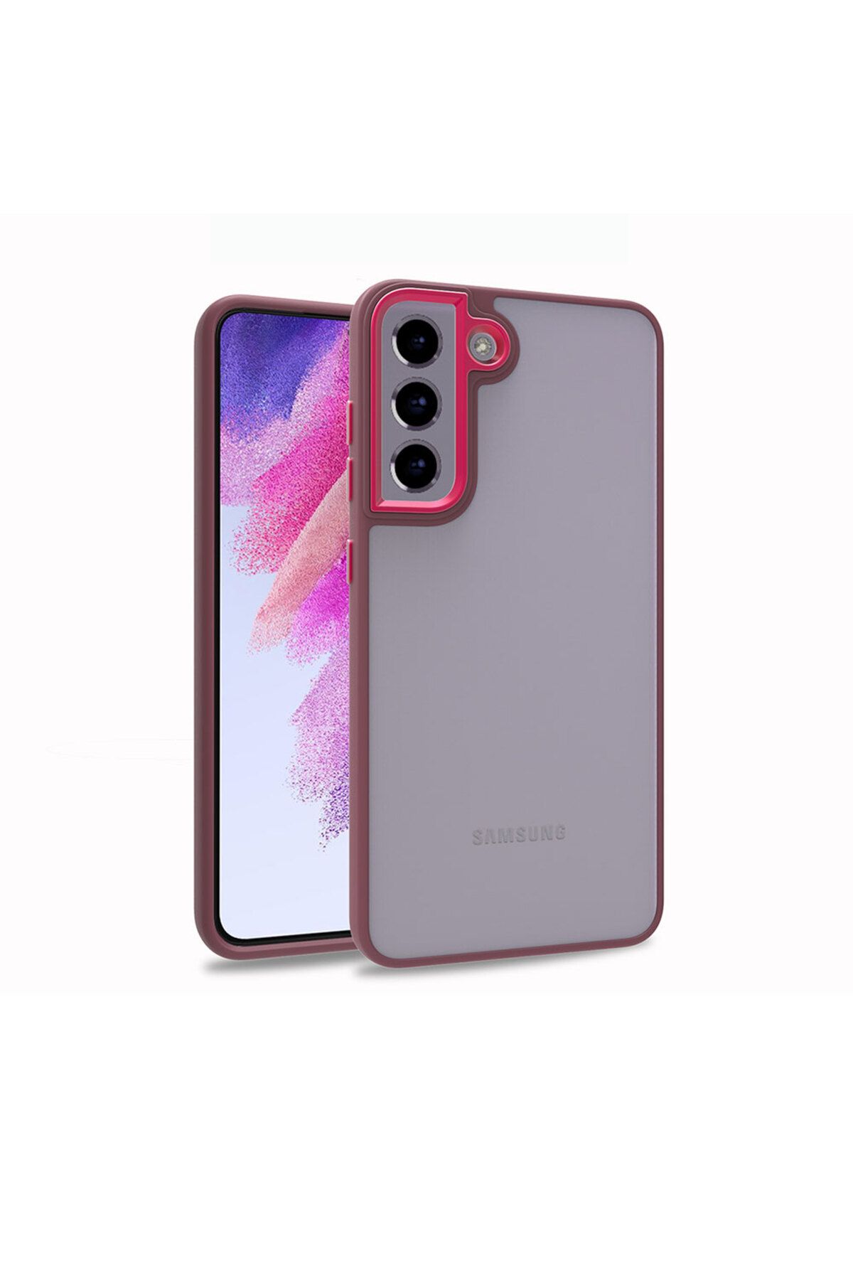 Galaxy S21 FE Uyumlu Zore Flora Kılıf-Kırmızı