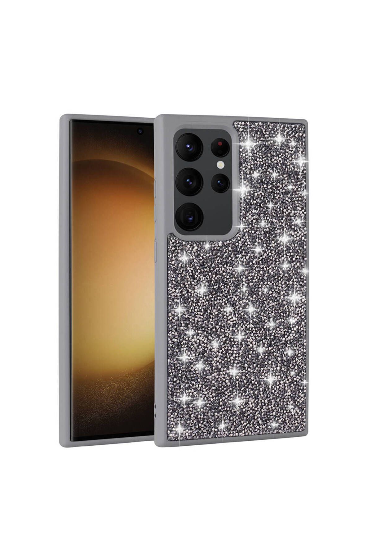 Galaxy S24 Ultra Uyumlu Parlak Taşlı Tasarım Pırlanta Zore Kılıf-Siyah Galaxy S24 Ultra Uyumlu Parlak Taşlı Tasarım Pırlanta Zore Kılıf-Siyah