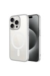 iPhone 15 Pro Uyumlu Wireless Şarj Özellikli Sert PC Zore Mat Riksos Magsafe Kılıf-Gümüş iPhone 15 Pro Uyumlu Wireless Şarj Özellikli Sert PC Zore Mat Riksos Magsafe Kılıf-Gümüş