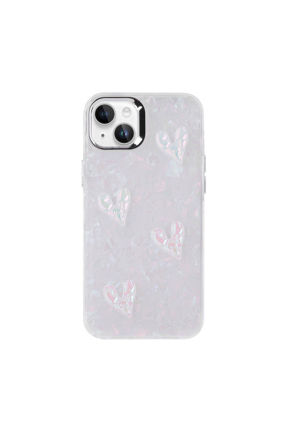 iPhone 15 Uyumlu Kabartma Figürlü Parlak Zore Eralli Silikon Kılıf-Kalp iPhone 15 Uyumlu Kabartma Figürlü Parlak Zore Eralli Silikon Kılıf-Kalp