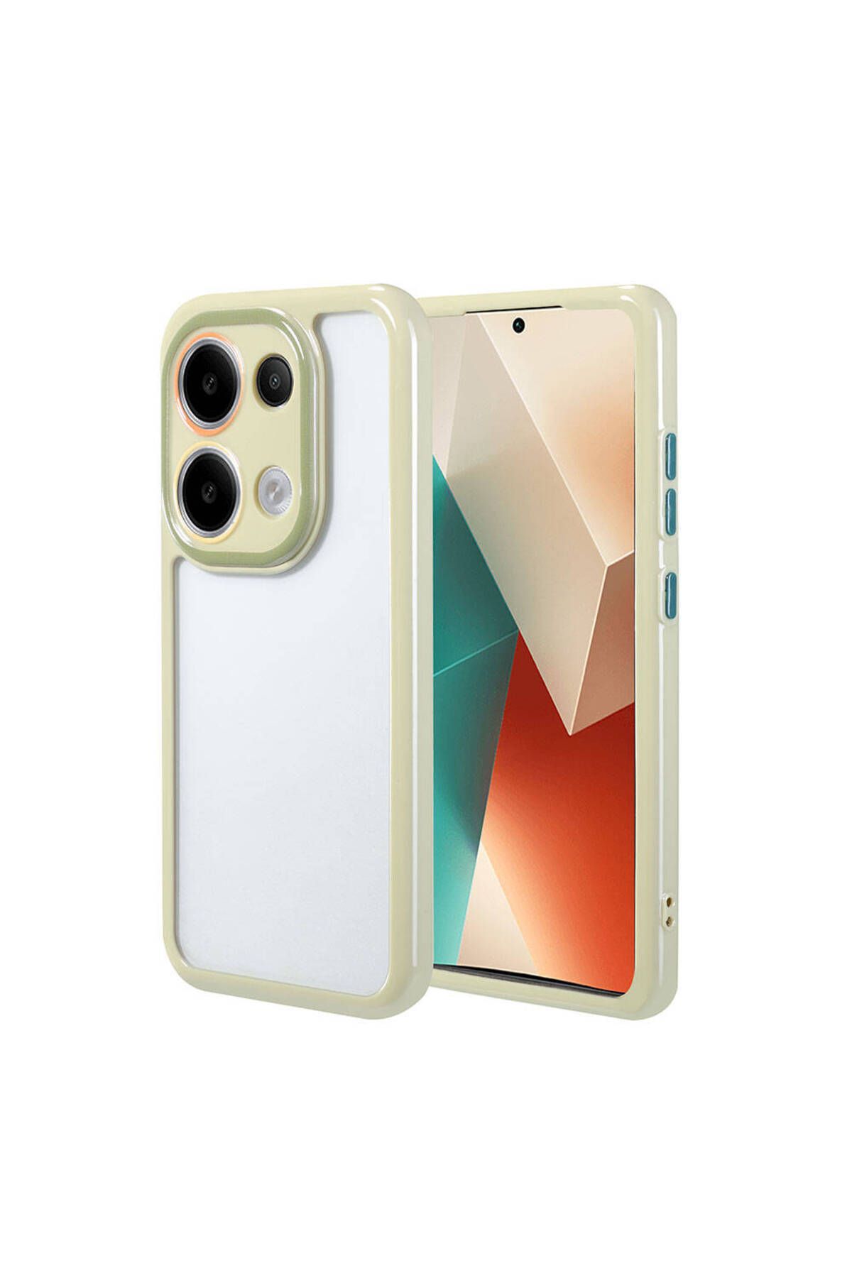 Xiaomi Redmi Note 13 4G Kılıf Kamera Korumalı Renkli Kenar ve Çerçeve Tasarımlı Zore Vitamin Kapak-Y