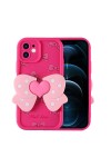 iPhone 12 Kılıf Kamera Korumalı Figür Tasarımlı Zore Kapya Kapak-Pembe Koyu iPhone 12 Kılıf Kamera Korumalı Figür Tasarımlı Zore Kapya Kapak-Pembe Koyu