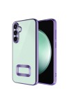 Galaxy S23 FE Uyumlu Kamera Korumalı Logo Gösteren Zore Omega Kılıf-Lila Galaxy S23 FE Uyumlu Kamera Korumalı Logo Gösteren Zore Omega Kılıf-Lila