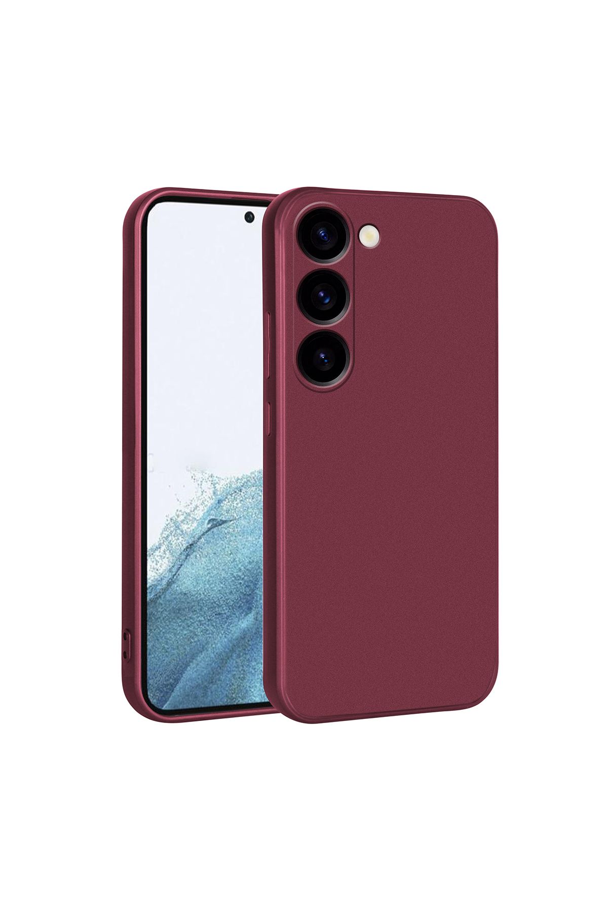Galaxy S23 Uyumlu Zore Premier Silikon Kılıf-Mürdüm