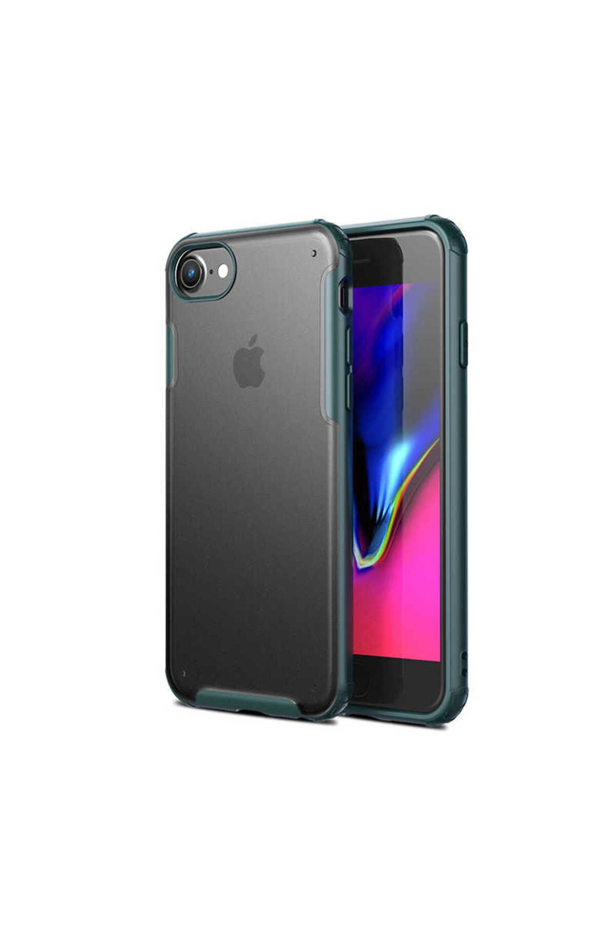 iPhone SE 2022 Uyumlu Zore Volks Kılıf-Koyu Yeşil